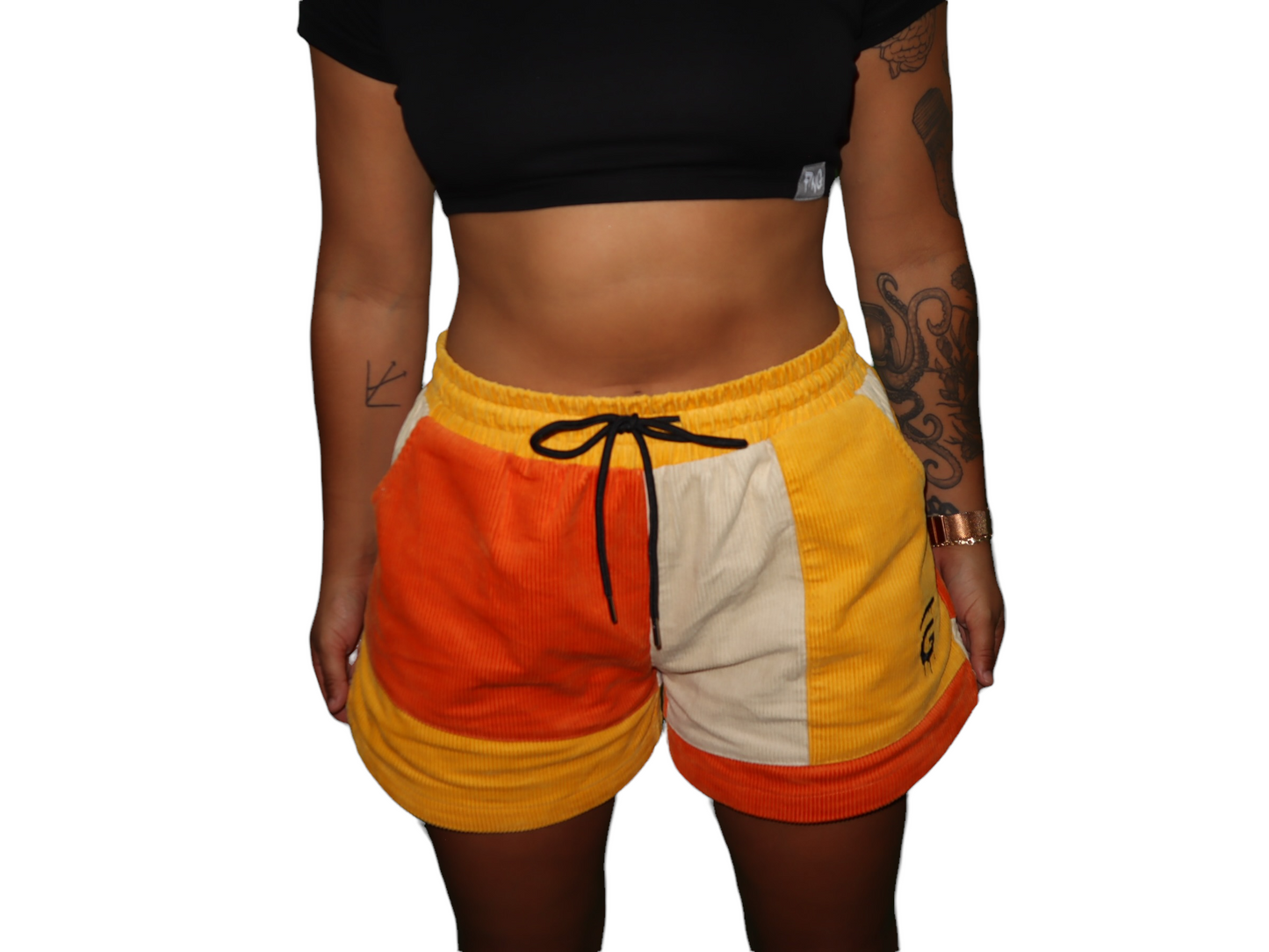 WOMEN'S CROSSPATCH SHORTS - ORANGE/YELLOW